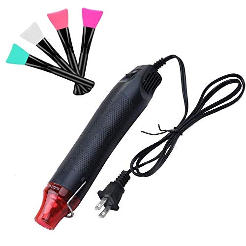 5PCS Bubble Buster Tool for Making Epoxy Glitter Tumblers, Protable Heat Gun for DIY Acrylic Resin Cups Tumblers to Remove Air Bubbles,4Pcs Magic Epoxy Brushes for Even Smooth, Ideal to Bling (Pink) von BUTO
