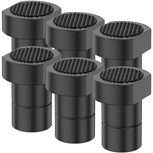 Der 6pcs Bankklemme 19/20mm Aluminiumlegierung Workbench Loch Stop Haltelable Holzbearbeitungstisch Stop Mehrzweck MFT -Tisch Stop Holzbearbeitung Zubehör für Workbench(19mm,schwarz) von BUTORY