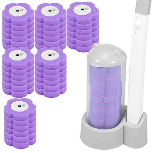 Einweg-ToilettenbüRste 4er Set VerläNgertem Griff Und Halter Toilettenstab Kit Mit 18 StüCk Reiniger NachfüLlungen Schwamm Wc-BüRsten FüR Badezimmerreinigung Waschbecken Badewanne (2er Set Grau) Einweg-ToilettenbüRste 4er Set VerläNgertem Griff Und Halter Toilettenstab Kit Mit 18 StüCk Reiniger NachfüLlungen Schwamm Wc-BüRsten FüR Badezimmerreinigung Waschbecken Badewanne (2er Set Grau) von BUTORY