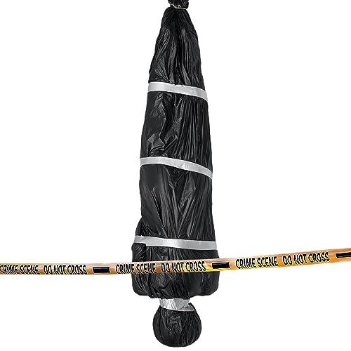 Halloween Gruselig Leiche Deko Halloween Leichensack Set Deko Leiche Lebensgroß Gefälschte Leichen Requisiten Für Outdoor Garten Tote Opfer Spukhaus (Schwarz) von BUTORY