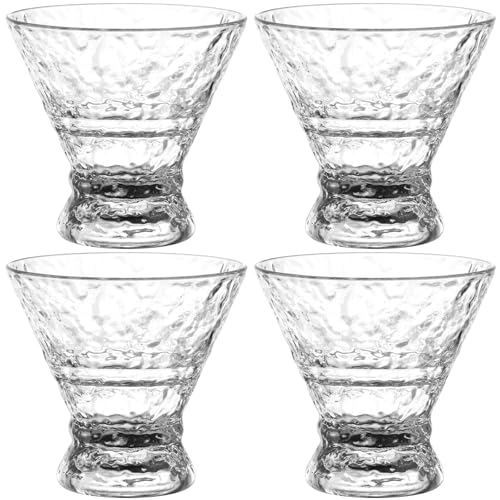 Martini Gläser ohne Stiel 200ml Cocktailglas-Set Kurze und Kleine Margarita-Gläsers Klassische Martini Gläser 4 Stück (b) von BUTORY