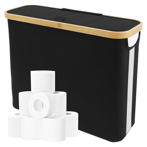 Toilettenpapier Aufbewahrung Korb Mit Deckel, Faltbarer Badezimmer Organizer, Toilettenpapier Stehend Klopapier Aufbewahrung Box, Toilet Paper BehäLter FüR 12 Wc Rollen Papier 45 X 15 X 35 cm Toilettenpapier Aufbewahrung Korb Mit Deckel, Faltbarer Badezimmer Organizer, Toilettenpapier Stehend Klopapier Aufbewahrung Box, Toilet Paper BehäLter FüR 12 Wc Rollen Papier 45 X 15 X 35 cm von BUTORY