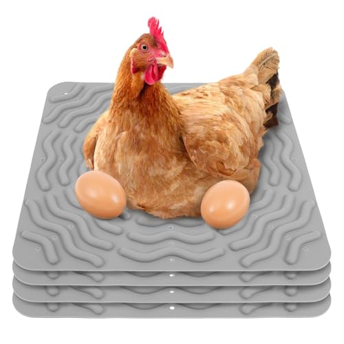 Waschbare HüHnernestmatten, 4 StüCk Nistkasten Pads Weiche HüHner Nesting Pads Silikon HüHnernest-Matte FüR HüHnerstall Zum Eierlegen Kompostierung NistkäSten 30.5x30.5cm von BUTORY