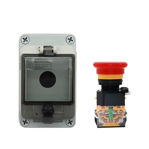 1PCS Notfall Stop Control Taste Schalter Box Ip67 Im Freien Schützen Schild Wasserdichte Dringende Stop Tasten Steuerung Fall(Button box - Button) von BUTPDYPEP