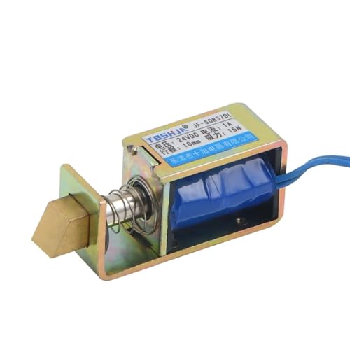 DC 12V/DC24V 1A 10mm Hub 15N Haltekraft Offener Rahmen Push-Typ-Solenoid-Elektromagnet JF-S0837DL(DC24V) von BUTPDYPEP