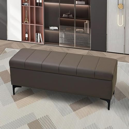BUTQSZL Modernes Schlafzimmer-Ende des Bettes mit Stauraum, Foyer-Eingangsbänke mit Kissen, Wechseltesthocker, Sofa-Hocker, Bett-End-Hocker, moderne Kleidung, Eingang (Schwarz, 60 cm) von BUTQSZL