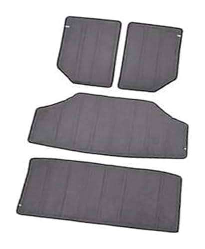 Motorhitzeschutzes Lärmdämmung Für J&eep Für Wrangler JK 2012-2017 Autodach Wärmedämmung Baumwolle Sound Pad Innen Kit(Black 4 Door Roof Grey) von BUTUFYTR