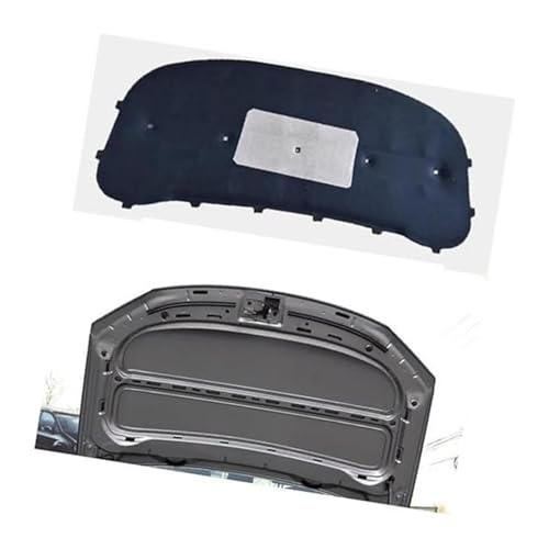 Motorhitzeschutzes Lärmdämmung Für VW Für T&OURAN 1T 2003-2015 Auto Haube Motor Isolierung Pad Schalldichte Wärme Baumwolle(Black 2007-2010 2) von BUTUFYTR