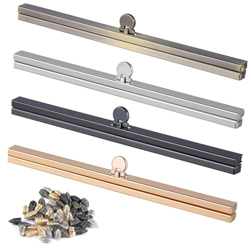 BUTUZE 4 Stück Taschenverschlüsse, 19 cm, Metall-Verschluss, Münzgeldbörsenverschluss, Klappverschluss, Brieftaschenrahmen, Clutch-Rahmen, Geldbörsenverschluss, Metall-Rahmen, von BUTUZE