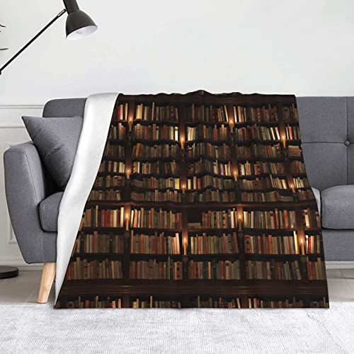 BUULOO Flanell Bibliothek Bücherregal Buchdecke Abdeckung Decke 125 x 150 cm, dekorative Decke für Sofa, Zweisitzer, Bett oder Schlafsaal, mehrere Muster zur Auswahl. von BUULOO