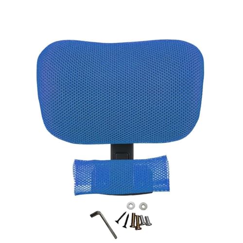 BUUNHI Bürostuhl Kopfstütze Bürostuhl, drehbar, anhebbar, Computerstuhl, Nackenschutz, Kissen, Kopfstütze für Stuhl, Bürozubehör Stuhlkopfstütze (Color : Blue 2.6cm) von BUUNHI