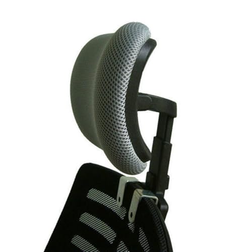 BUUNHI Bürostuhl Kopfstütze Kopfstütze, verstellbar, für Bürocomputer, drehbar, Hebestuhl, Kopfstützen, Nackenschutz, Bürostuhl-Zubehör Stuhlkopfstütze (Color : Grey 3.0 Black Clip) von BUUNHI