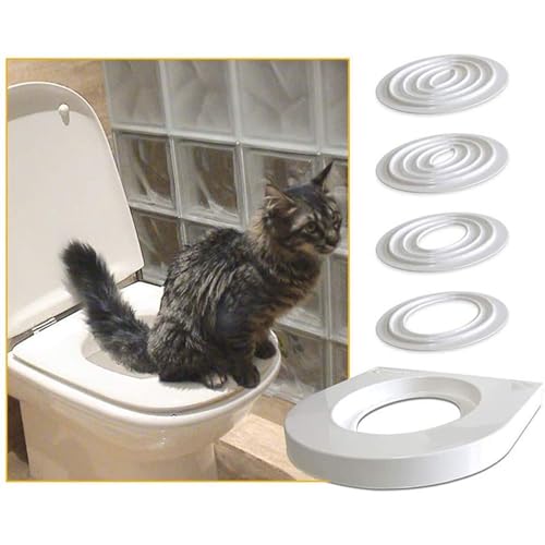 Hundetoilette Katzen-Toiletten-Trainingsset, professioneller Welpen-Katzen-Reinigungstrainer, Toilette für Katzen-Training, Toilettensitz Haustiermatte von BUUNHI