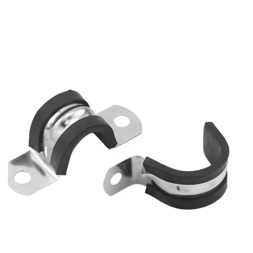 1-10 stücke Gummi Ausgekleidet Rohr Klemme P Clips Edelstahl Montage Schlauch for Feste(130mm 1pc) von BUUV