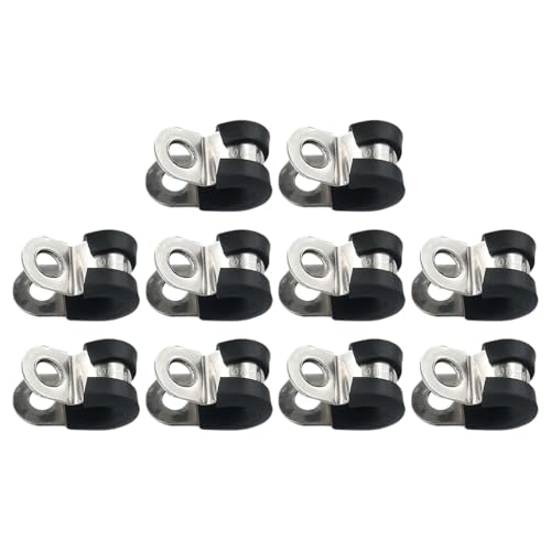 20PCS Gummi Ausgekleidet P Clips Kabel Montage Schlauch Rohr Klemme Befestigung Rohre(8mm) von BUUV