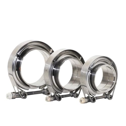 304 Edelstahl V-Band Klemme Turbo Auspuffrohr V-Band Männlich Weiblich Flansch V Klemme Kits Universal - leicht zu montieren(2.36 inch 60mm) von BUUV