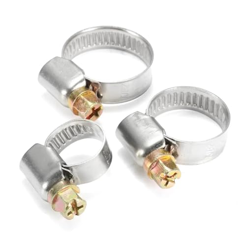 Edelstahl Schlauchklemmen Mit Wormdrive, Universell - Für Wasser, Kraftstoff Und Öle (5 Stück) - leicht zu montieren(25-40mm) von BUUV