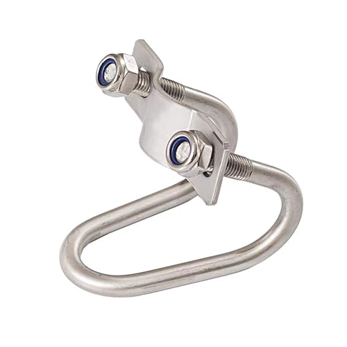 Rohrschelle 304 Edelstahl Doppel-U-förmige Schraube Querbolzen Speziell geformte Rohrschnalle Aquakulturrohr für Rohrbefestigung(M6-60x25mm) von BUUV