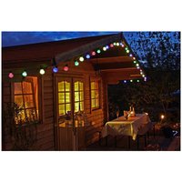 Led Party-Lichterkette 20 warmweiße led Kugeln 5m + 5m Zuleitung Netzanschluss Außen/Innen Lichterkette für Garten, Balkon, Patio, Hochzeit Deko von TECHNIK@ALL