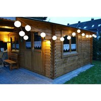 technik@all LED Lampion Partylichterkette 20 warmweiße LED 10m + 5m Zuleitung Netzanschluss Außen/Innen Lichterkette für Garten, Balkon, Patio, von TECHNIK@ALL