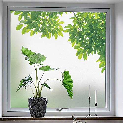 DIY Fensterfolie Milchglasfolie Spiegelfliesen,Milchglasfoliefensterfolie Fensterbilder Sichtschutzfolie Folie Fenster Sichtschutz,3D Window Film Pflanze 80x120cm (W x H) von BUVBY