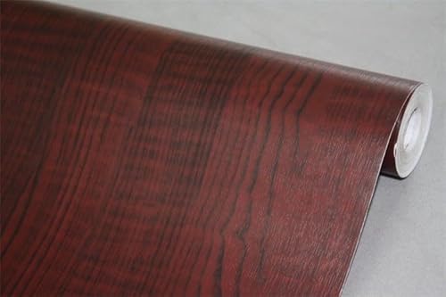 BUVU Klebefolie Möbel braun Holzoptik Möbelfolie Selbstklebende Folie Holz Tapete 45cm X 300cm braun Vintage Streifen Folie Wasserdicht Wandtapete für Möbel Wände Schränke Küche Tische von BUVU