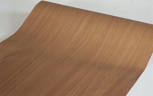 BUVU Klebefolie Möbel braun Holzoptik Möbelfolie Selbstklebende Folie Holz Tapete 45cm X 300cm braun Vintage Streifen Folie Wasserdicht Wandtapete für Möbel Wände Schränke Küche Tische von BUVU