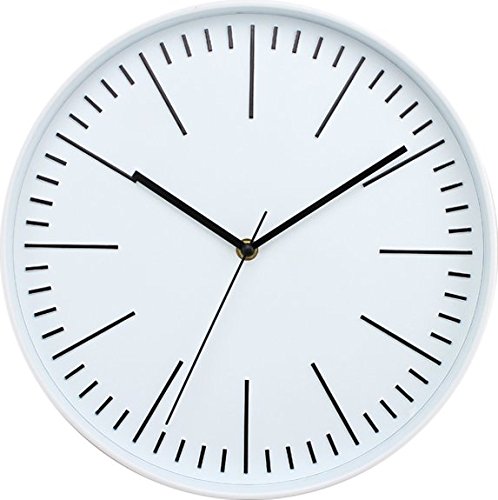 BUVU ZH09723D Wanduhr, Plastik, weiß, 30 x 30 x 5 cm von BUVU