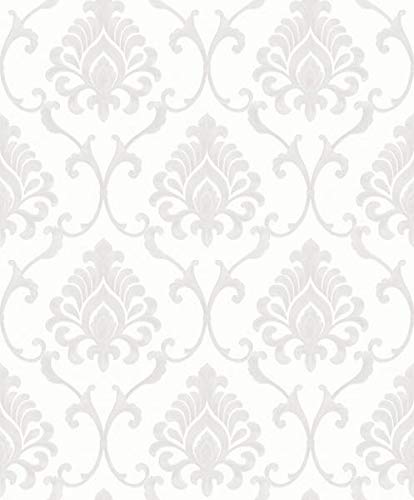 BUVU vinyl waterproof grey and white design wallpaper 0.53x10m von BUVU