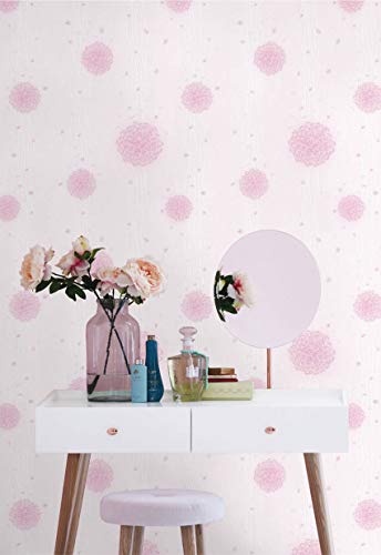 BUVU vinyl waterproof pink design wallpaper 0.53x10m von BUVU