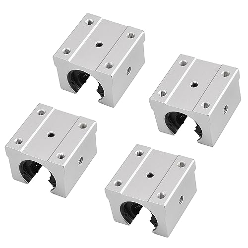 4 Stücke Linearlager SBR20UU,20mm Aluminium Öffnen Linearkugellager Gleitblock für Linearschiene SBR20 von BUVVTPU