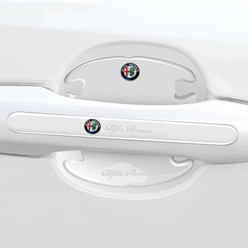 BUWAN Auto Türgriff Schutzfolie für Alfa Romeo Giulia Stelvio Mito 147,Transparent Lackschutz Lackschutzfolien Kratzfeste Schutzfolie Selbtklebende Autofolie Film Griffschalen von BUWAN