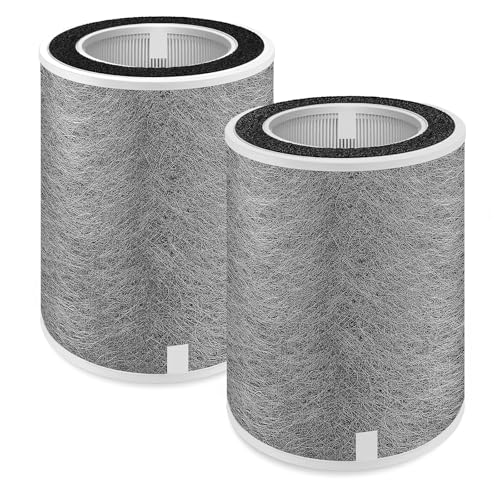 BUXEBUX - 2er-Pack Ersatzfilter für Shark Luftreiniger #HE2FKBAS, HE2FKBASMB, HP200 Series Luftreiniger für HC501, HP302 Serie, Luftreiniger für den gesamten Luftreiniger von BUXEBUX
