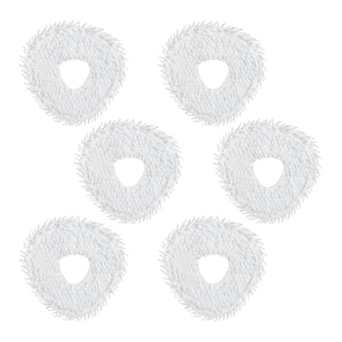 BUXEBUX 6 Stück Ersatz-Mopp-Pads kompatibel mit Narwal Freo, Narwal Freo X Ultra, Narwal Freo Z Ultra Roboter-Staubsauger, waschbare und wiederverwendbare Wischpads, Weiß von BUXEBUX