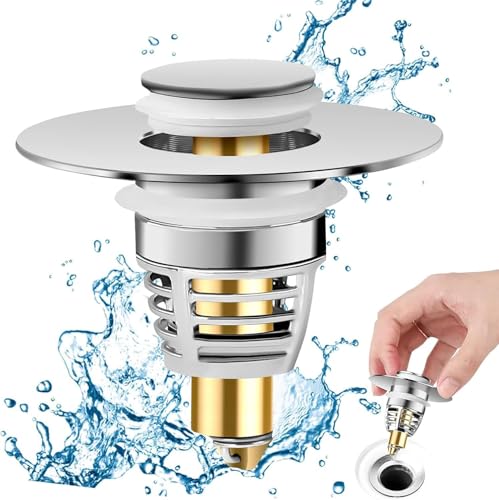 Waschbeckenstöpsel Badezimmer, Bidet-Stöpsel Universal Metall Ablaufstopfen für Badewanne Pop Up Waschbecken Küche (Öffnung Ablaufloch 32-42 mm) buyer to you von BUYER TO YOU Home