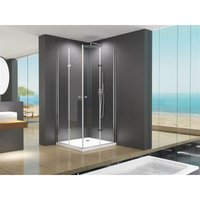 Buylando.shop - 90x90x185cm Eck Duschkabine Dusche Caroline 8mm inkl. dt + Siphon von BUYLANDO.SHOP