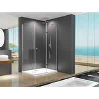 Buylando.shop - Duschkabine Eckeinstieg Dusche Anna 120 x 90 x 200cm / 8mm / mit Duschtasse - Transparent von BUYLANDO.SHOP