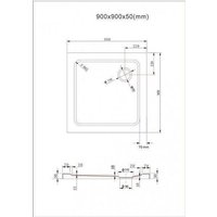 Buylando.shop - Emma u Form Duschkabine Dusche Duschabtrennung mit Duschtasse 90x90x195cm von BUYLANDO.SHOP