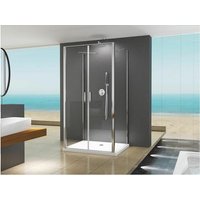 U-Form Duschkabine Dusche Nora 100x90x195 cm ohne Duschtasse - Transparent - Buylando.shop von BUYLANDO.SHOP