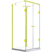 Emma 90x80x90 cm H:195 cm U-Form Duschkabine Gold Beschläge - Buylando Emma 90x80x90 cm H:195 cm U-Form Duschkabine Gold Beschläge - Buylando von BUYLANDO