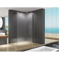 Glaswerk Westfalen - LiLy 160x200 cm Walk in Duschwand Satiniert Schwarz von BUYLANDO