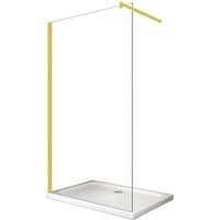 Buylando - Glaswerk Westfalen - LiLy 80x200 cm Walk in Duschwand Klarglas Gold von BUYLANDO