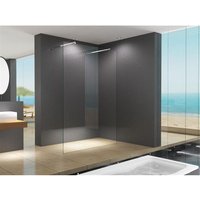 Buylando - LiLy 98x200 cm Freistehende Walk in Duschwand Klarglas 2x Stabilisatoren Eckig von BUYLANDO