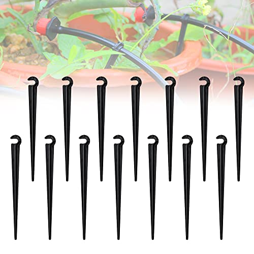 BUZIFU 200 Stk Micro Drip Rohrhalter 11cm Tropfschlauchhalter Gartenschlauch Erdanker Bewässerungsschlauch Kunststoff Tropfschlauch Halterung Anker Gartenschlauchanker Plastik Erdnägel für Schlauch von BUZIFU