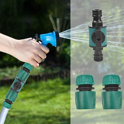 BUZIFU 3 stück Schlauchkupplung mit Regulierventil Wasserschlauch Verbinder Schnellverbinder Gartenschlauch Kupplung Absperrhahn Verbindungsstück Wasserschläuche Anschlussteil für 1/2 Zoll Schlauch von BUZIFU