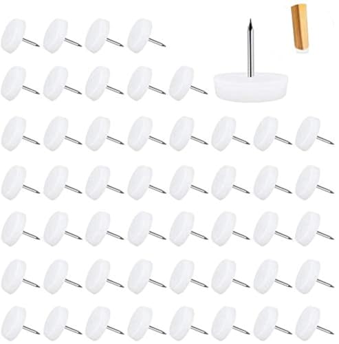 BUZIFU 50 Pcs Möbelgleiter Kunststoff Dicke 5 mm Stuhlgleiter Gleiter Bodengleiter Stuhlgleiter Möbelgleiter-Set Tischgleiter Bodenschutz Gleiter mit Nagel Für EIN leichtes Verschieben Ihrer Möbel von BUZIFU