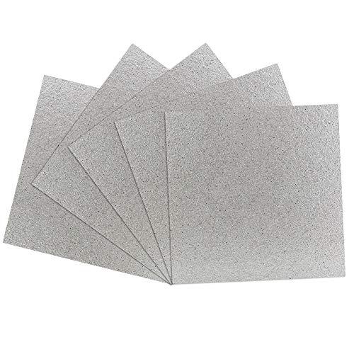 BUZIFU 5pcs Glimmerscheibe für Mikrowellen, 13 x 13cm, Mikrowellenleiter Wellenleiterabdeckung Glimmerplatte Mikrowelle Ersatzglimmerblätter Universal Glimmerblatt Reparatur Teil für Mikrowelle von BUZIFU