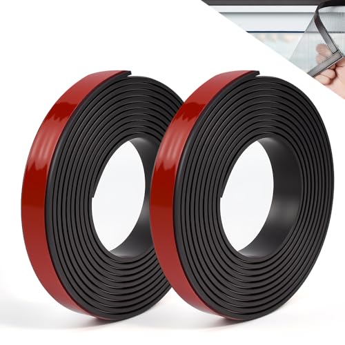 BUZIFU Magnetband Selbstklebend A+B (2M + 2M) Magnetband für Fliegengitter & Moskitonetze Magnetklebeband selbstklebend Magnetstreifen mit extra starkem 3M KLEBER für Fenster ohne bohren von BUZIFU