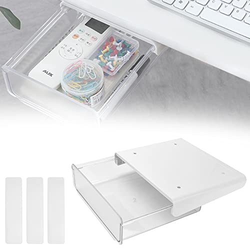 BUZIFU Schublade Unter Schreibtisch Selbstklebende Aufbewahrungsboxen Unterbau Schublade Unter Schreibtisch Schublade Organizer Desktop Organizer Schubladenfach für Schminktisch Zuhause Büro Schule von BUZIFU