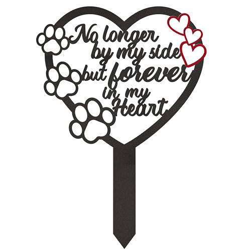 BUoonyer Pfahlgräber Friedhofsdekorationen – Haustier-Metall-Gedenkmarkierungen, Grabmarkierungen für Hund, Katze, Friedhof, Gedenktafel, Herzpfote, Trauer, Grabdekoration, Schild für draußen, Hof BUoonyer Pfahlgräber Friedhofsdekorationen – Haustier-Metall-Gedenkmarkierungen, Grabmarkierungen für Hund, Katze, Friedhof, Gedenktafel, Herzpfote, Trauer, Grabdekoration, Schild für draußen, Hof von BUoonyer